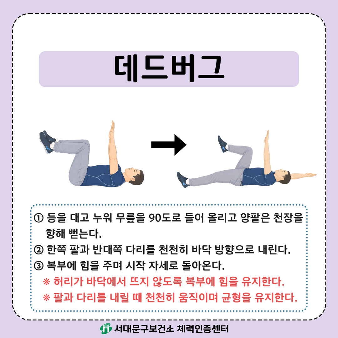 [움직임이 즐거운 서대문구 8월호] 건강 운동 챌린지